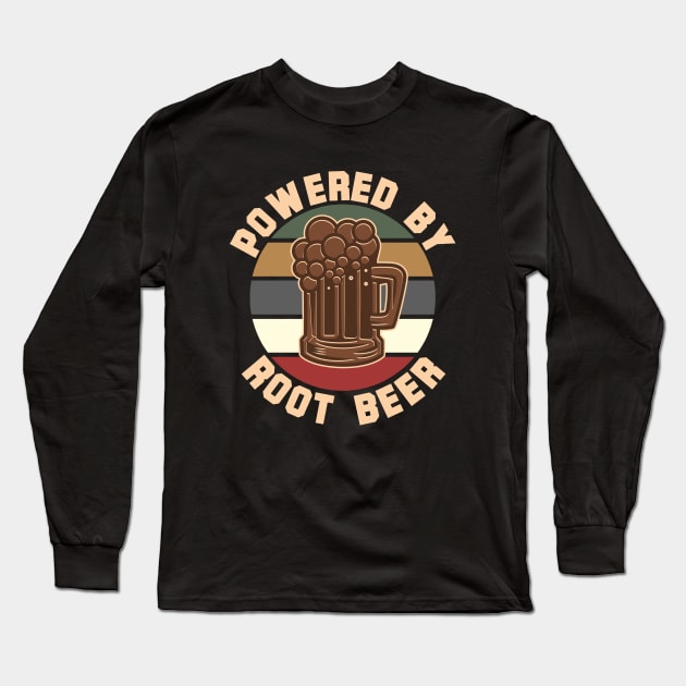 Powered By Root Beer Long Sleeve T-Shirt by Delta V Art